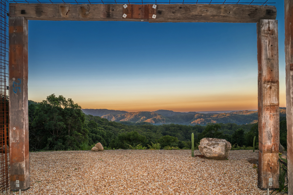 Byron Luxury Hinterland Accommodation pavilion view Byron Luxury Hinterland Accommodation views for miles