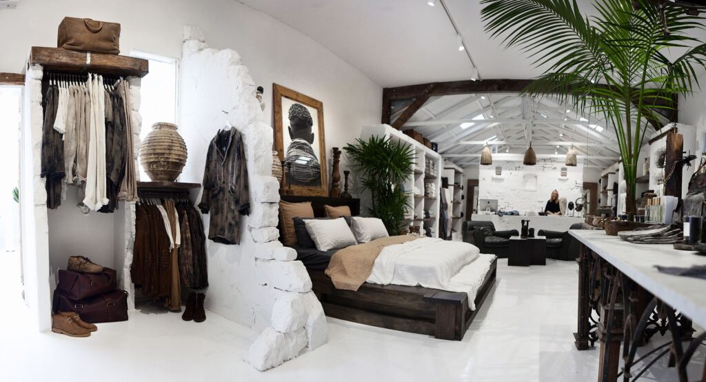 A photo of the interior of Island Luxe, a boutique concept store in Bangalow